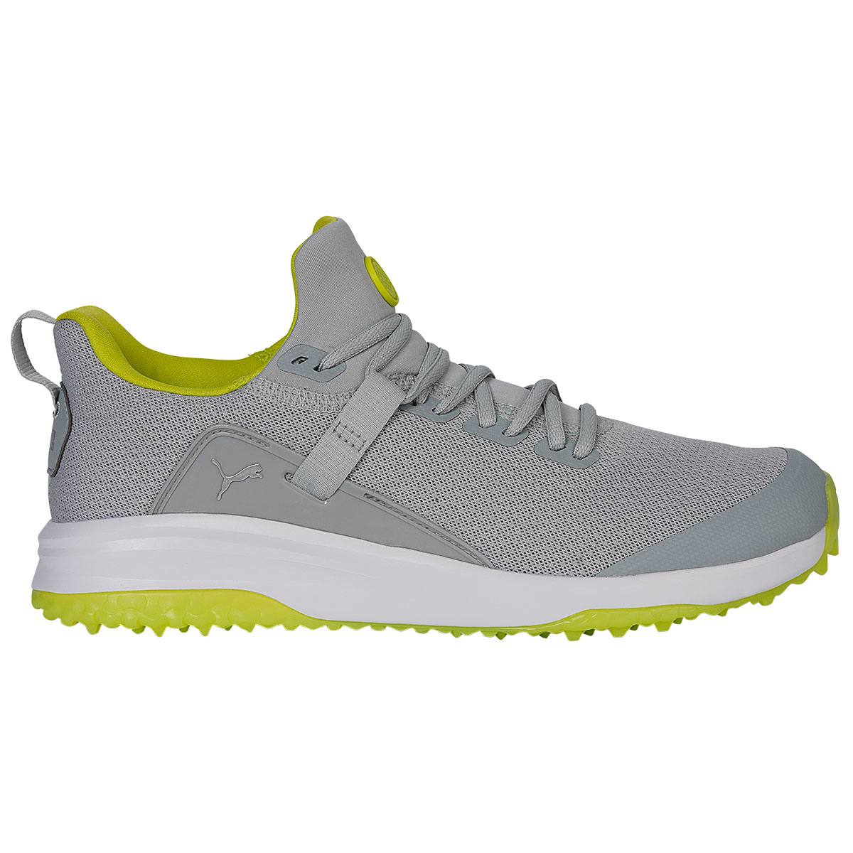 PUMA Men’s FUSION EVO Golf Shoes - Grey & Lime