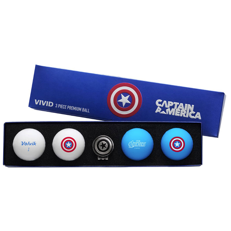 Volvik Marvel 4 Golf Ball Pack With Marker