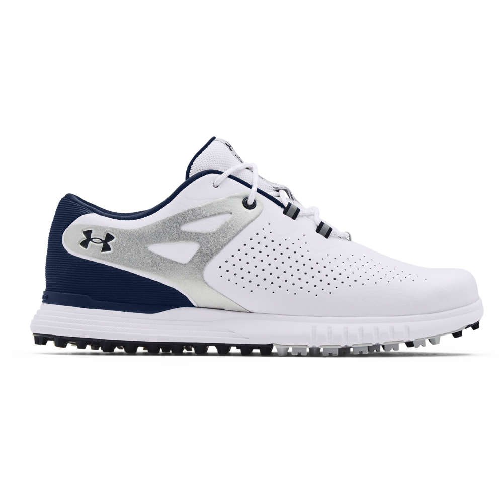 Under Armour Ladies Charged Breathe Golf Shoes - White & Blue