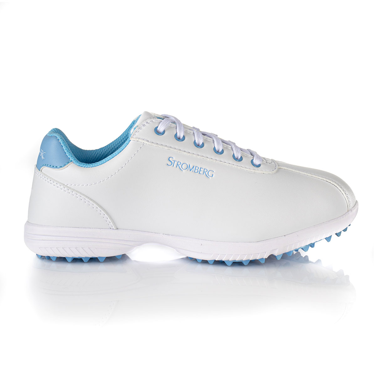 Stromberg Ladies Mia Waterproof Spikeless Golf Shoes - White & Baby Blue